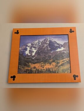 Vintage Walt Disney World Wooden Frame. Easel style frame. Overall 13x11" (7x9")